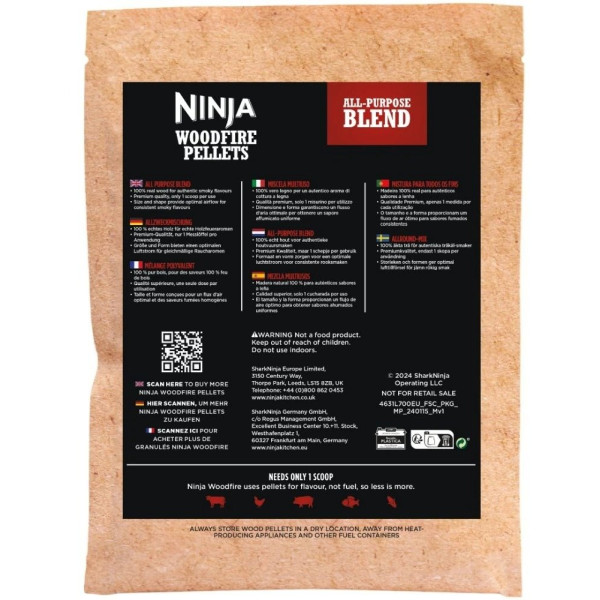 Пелети Ninja Woodfire ALL PURPOSE BLEND для грилів серії OG (XSKOGAPLT2EU)